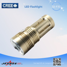 Jexree goldene LED lange Reichweite wiederaufladbare Fackel 3200 Lumen LED Fackeln hohe Leistung